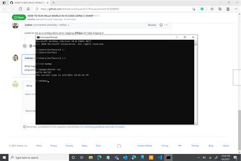 HelloWorld Command Line に対する画像結果