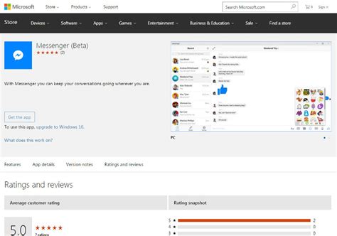 Image result for Messenger App Windows 10