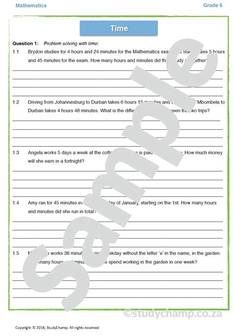 Image result for Time. Word Problem Worksheet Grade 6