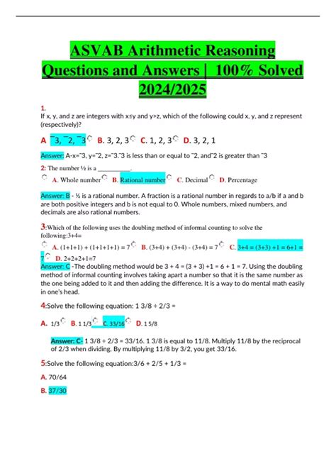 ASVAB Math Practice Test and Solutions に対する画像結果