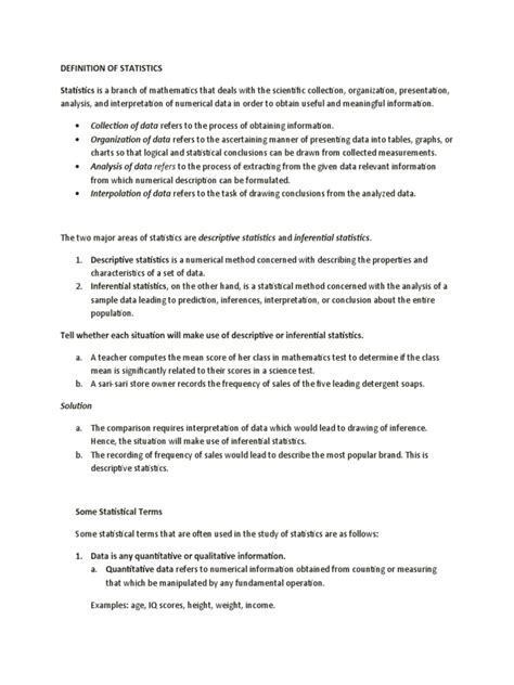 Image result for Statistics Def