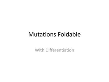 Image result for Mutation Foldable Answer Key