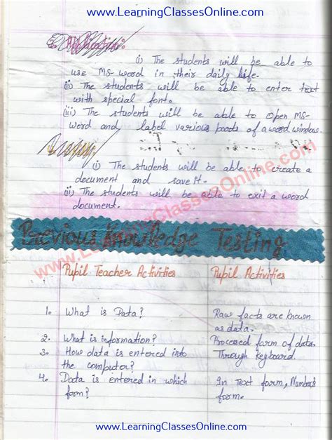 Toradh íomhá ar Lesson Plan About Microsoft Word