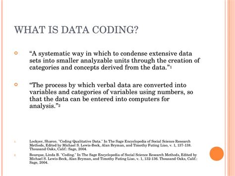 Define Data Coding に対する画像結果