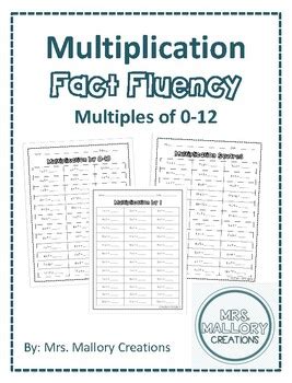 Image result for Multiplication Fact Fluency 0 12