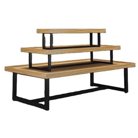 Toradh íomhá ar Retail Table Display with Bottom Storage Doors