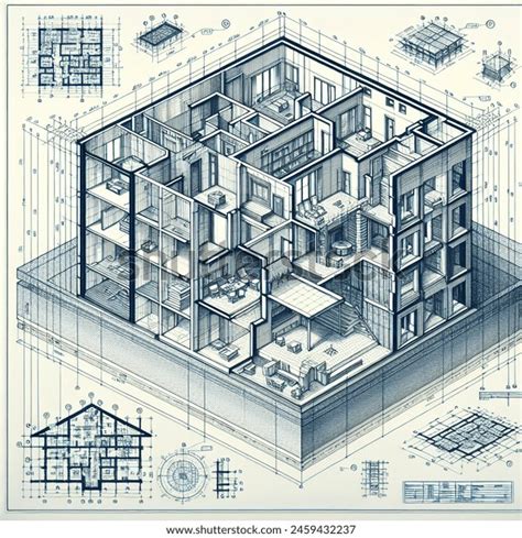 Architectural Technical Drawing Building Section AI-generated image ...