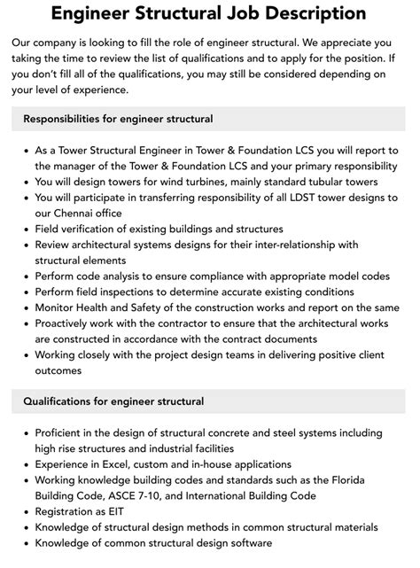 Image result for Structural Designer Sample Job Profile