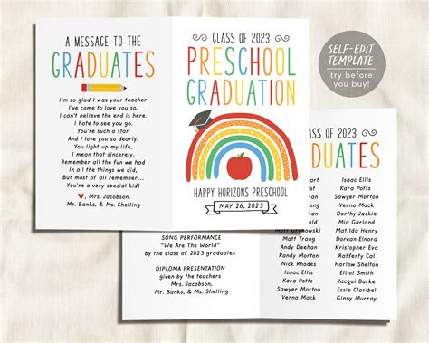 Toradh íomhá ar Sample Preschool Graduation Program
