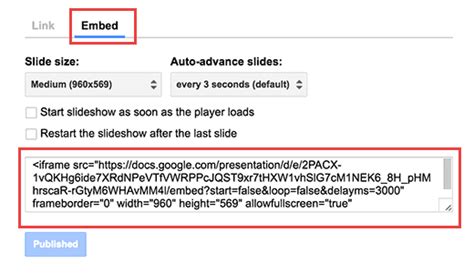Image result for Embed Code.google Slides