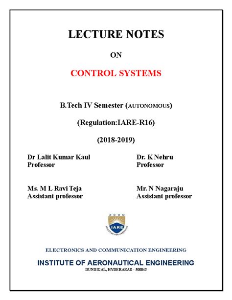 Image result for Control System Notes