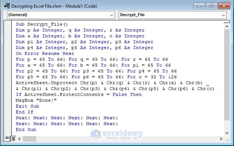 Toradh íomhá ar Decrypt Excel File