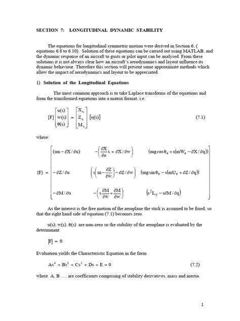 Image result for Longitudinal Dynamic Stability