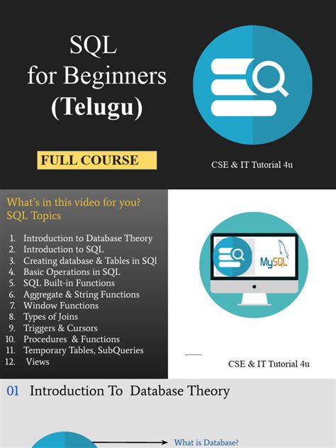 Image result for SQL Course Manual Cover Page