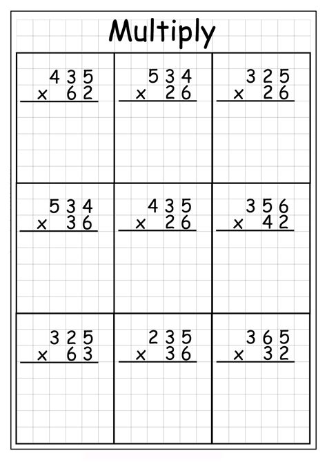 Image result for 5 Digit Multiplication Worksheets