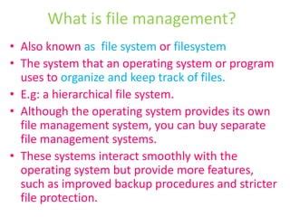 Image result for Main Components in File Management