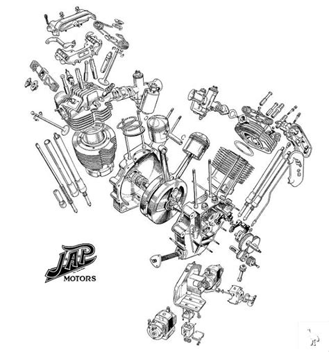 Toradh íomhá ar Twin H Engine Exploded View