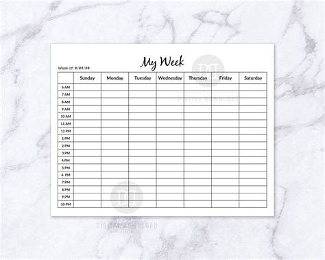 Image result for Weekly Planner Time Blocking Printable