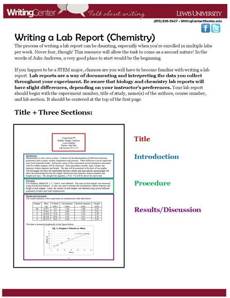 Toradh íomhá ar Example of a Collge Lab Report