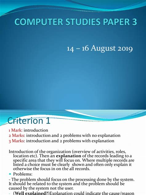 Image result for Computer Studies Paper 2 Practical