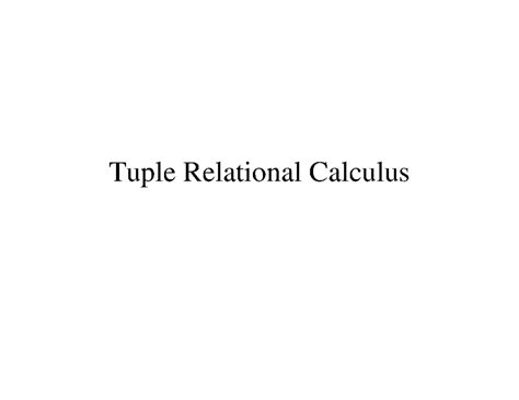 Image result for Tuple Relational Calculus in DBMS