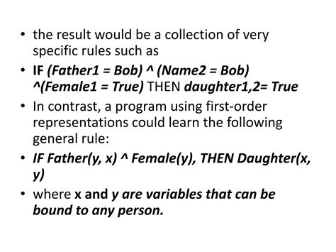 Image result for First Order Rules in Machine Learning