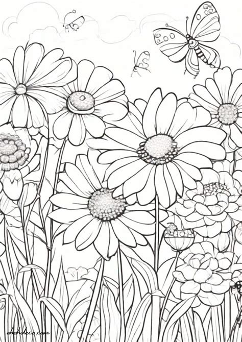 Toradh íomhá ar Beautiful Spring Coloring Pages