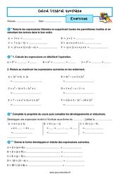 Image result for Calcul Litteral 5Eme