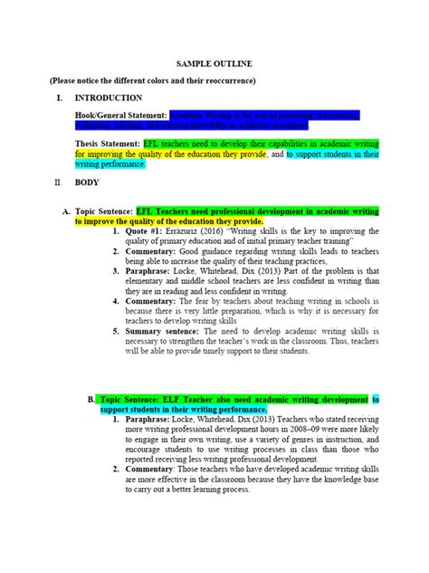 Image result for Outline Paper Sample