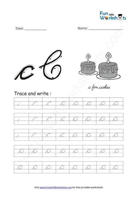 Image result for Cursive C Worksheet