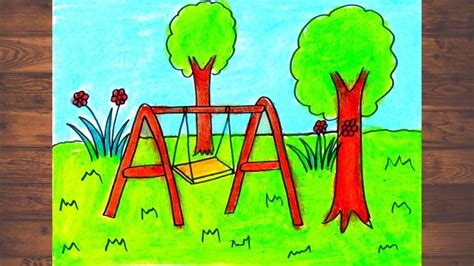 Image result for How to Draw a Park Easy