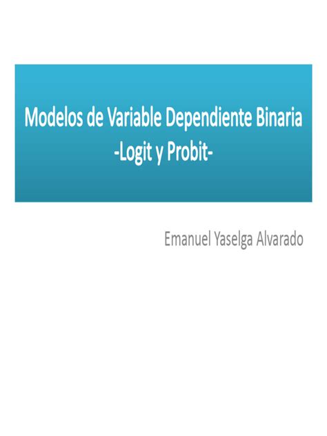 Image result for Modelo Probit Y Logit