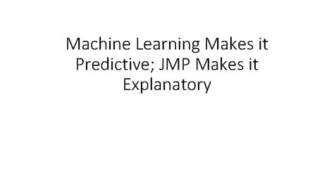 JMP Machine Learning に対する画像結果