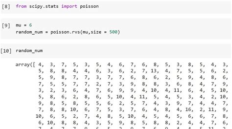 Image result for Poisson Distribution in Python
