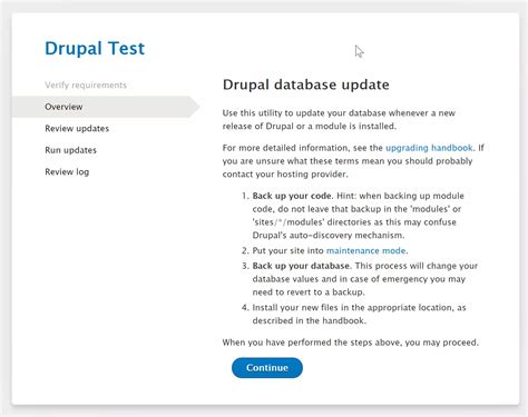 Toradh íomhá ar Drupal Update Core