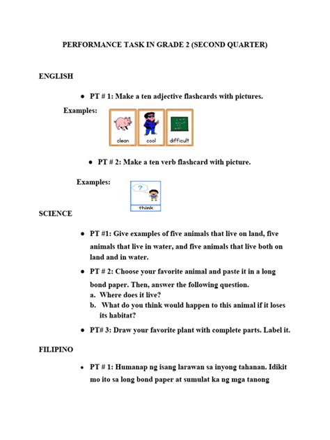 Image result for Performance Task Showing Pattern