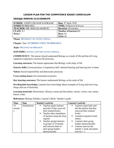 Image result for Competency Based Lesson Plan