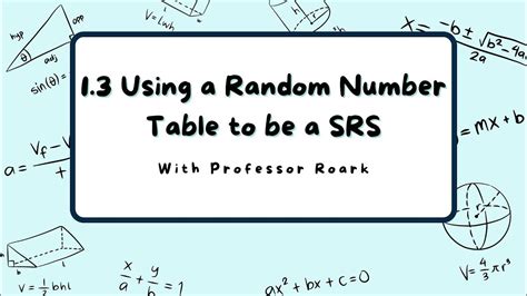 Statistics Random Number Table に対する画像結果