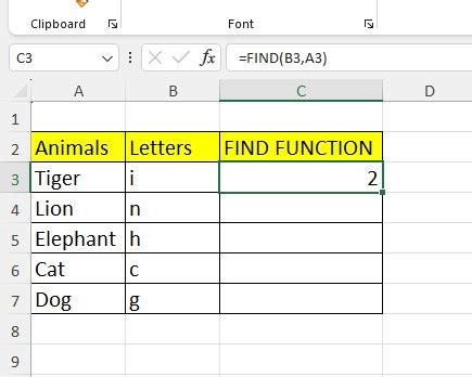 Toradh íomhá ar Find Function Excel