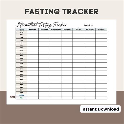 Intermediate Fasting Time Chart に対する画像結果