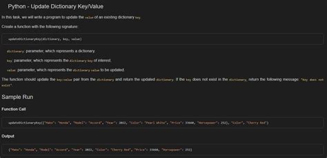 Image result for Python Update a Key in a Dictionary