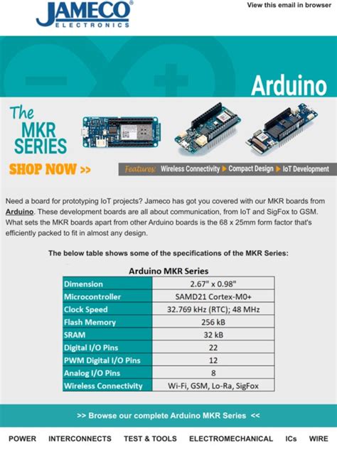 Image result for Arduino MKR Comparison Table