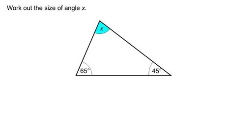 Image result for Triangle Angle Question 45 and 65