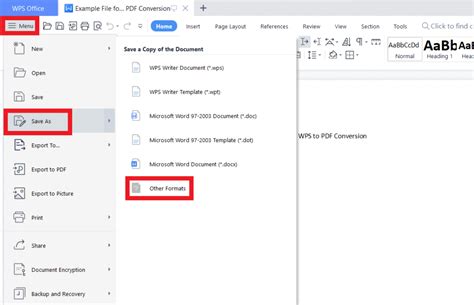Image result for How to Save WPS File as PDF