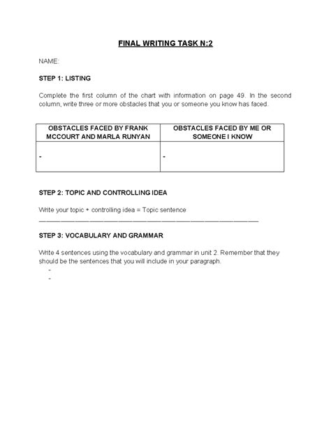 Completing a Writing Task ਲਈ ਪ੍ਰਤੀਬਿੰਬ ਨਤੀਜਾ