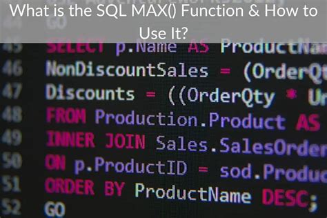 Max Function in SQL に対する画像結果