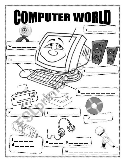 Toradh íomhá ar Computer Activity Sheets