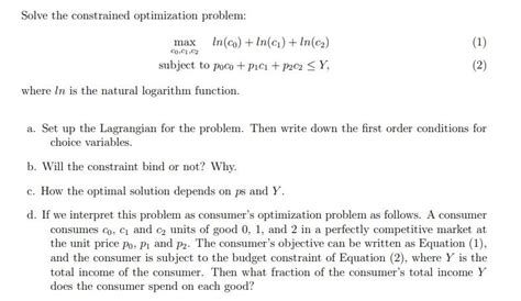 Image result for Constrained Optimization Problem Microeconomics