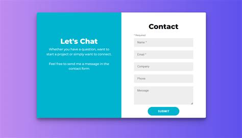 Image result for Contact Form HTML Template Practice