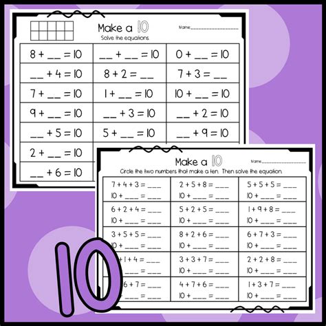Image result for Addition Making 10 Worksheets